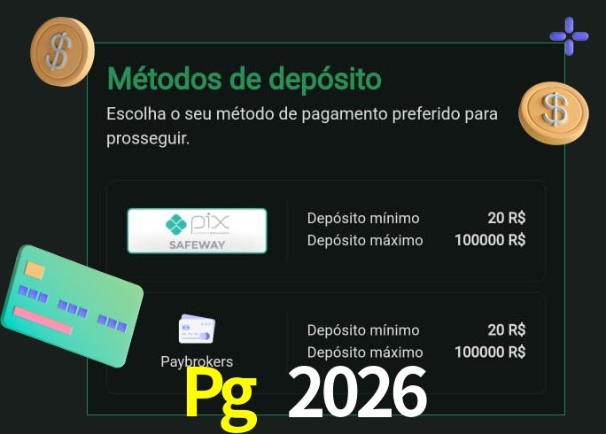O cassino Pg 2026 oferece uma grande variedade de métodos de pagamento