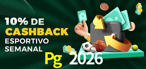 10% de bônus de cashback na Pg 2026